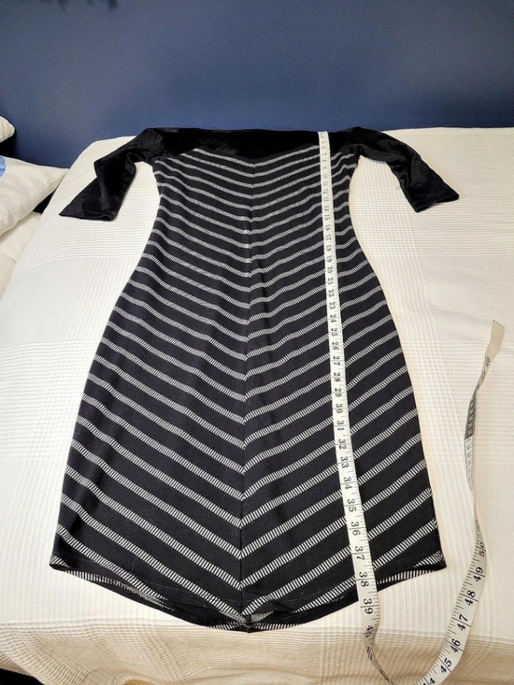 COKLUCH Montreal Chevron Stripe Mesh Illusion Knit Dress Size S  ***See Notes** - Picture 8 of 13